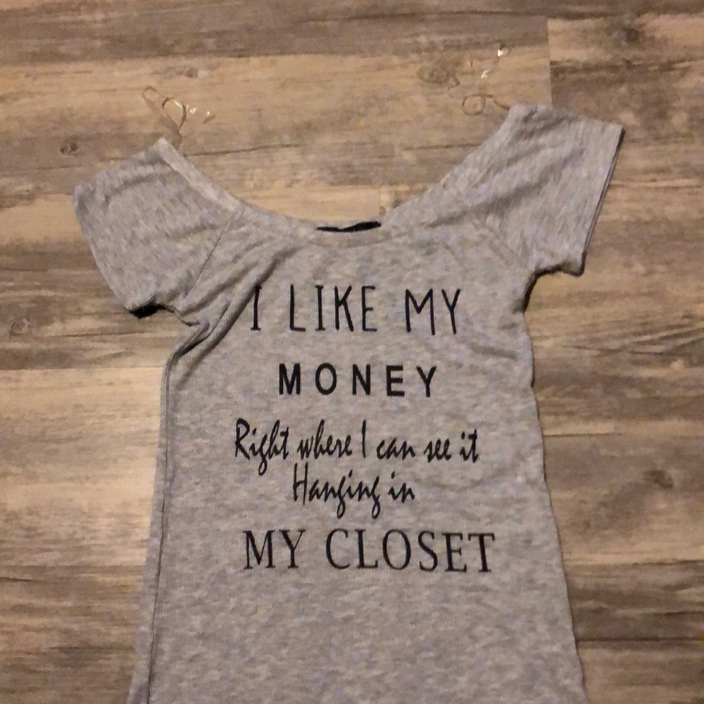 Off the shoulder t shirt